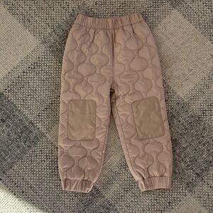 Patagonia Kids Quilted Beige Joggers snow pants 4t